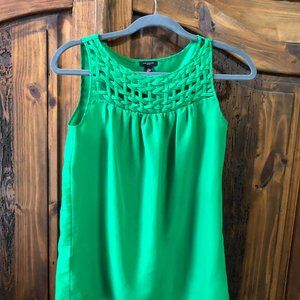 Ann Taylor blouse in bright green